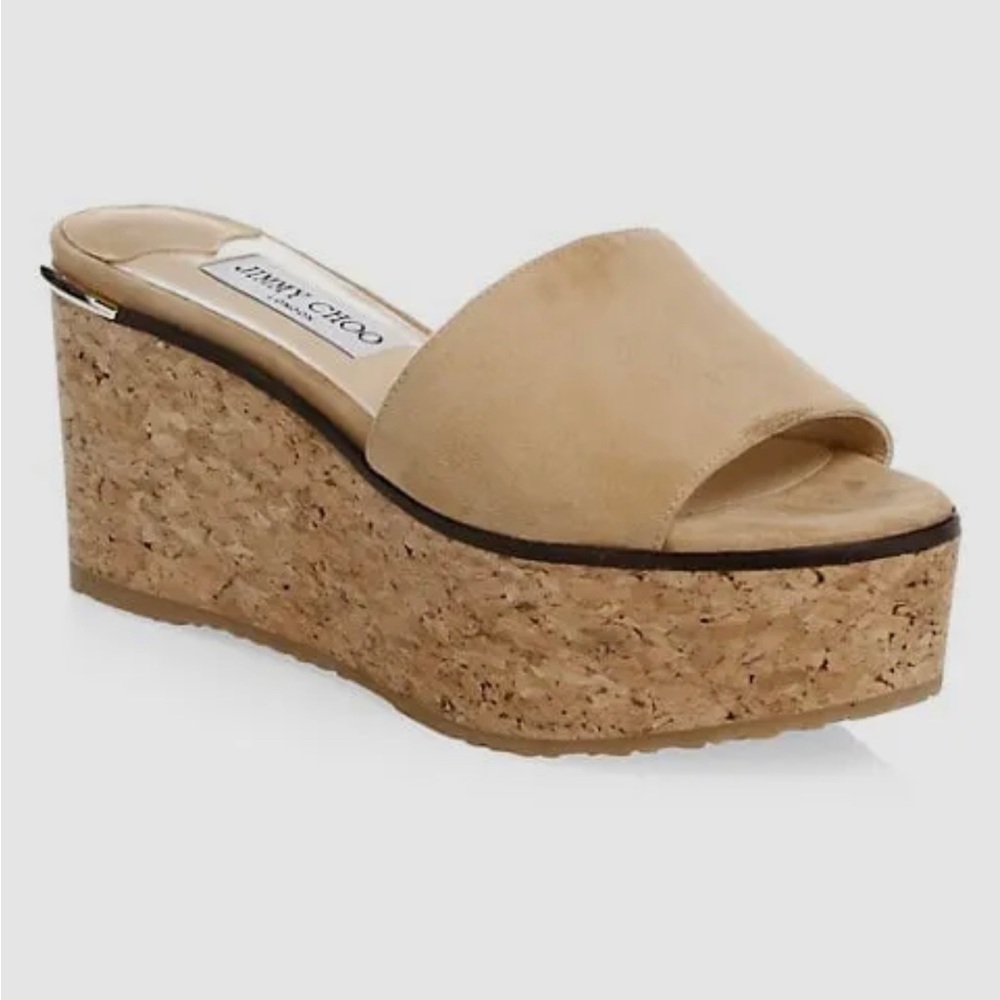 Jimmy Choo Suede Cork Wedges